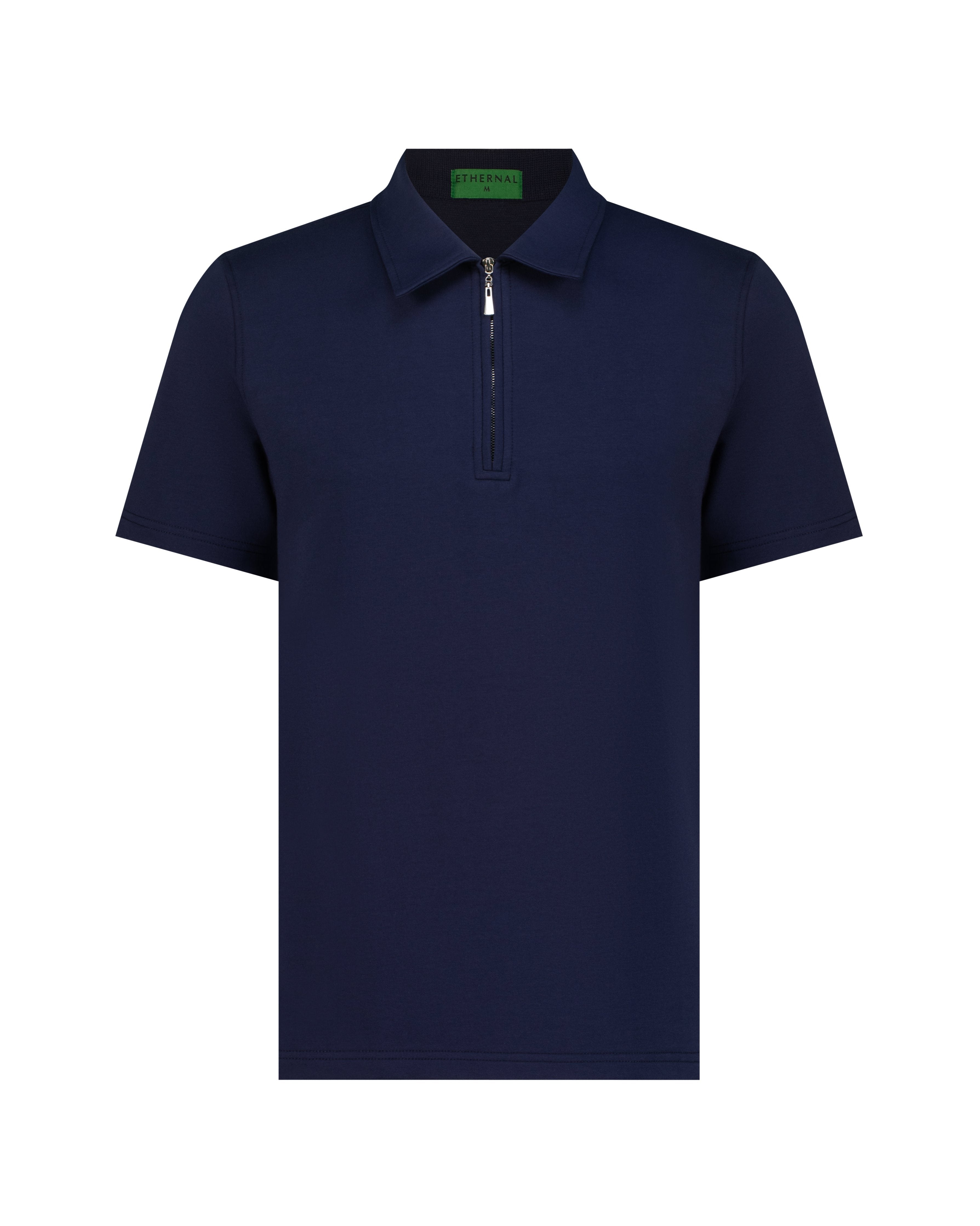 Soluxe Zip Polo (Deep Navy)