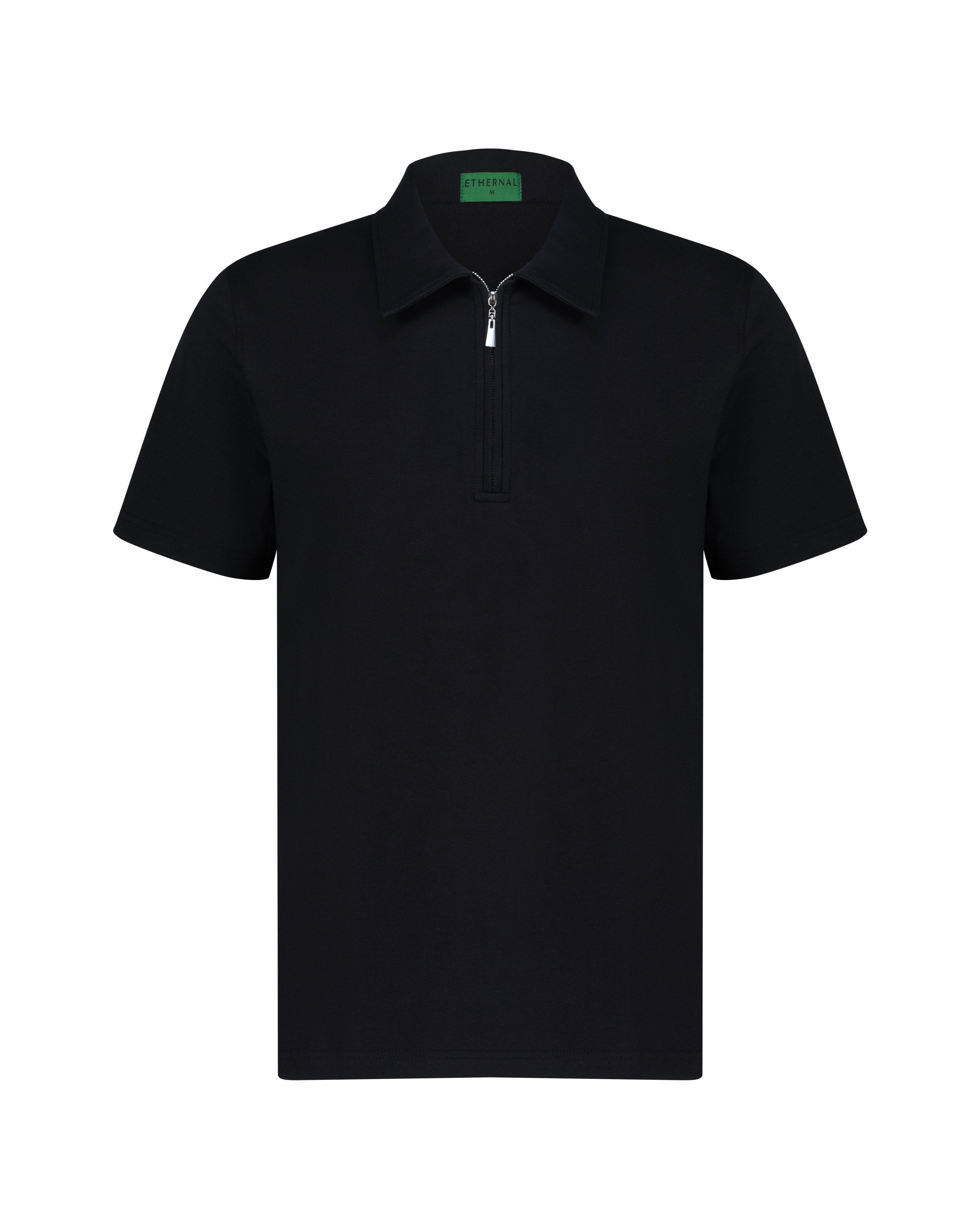 Soluxe Zip Polo (Black)