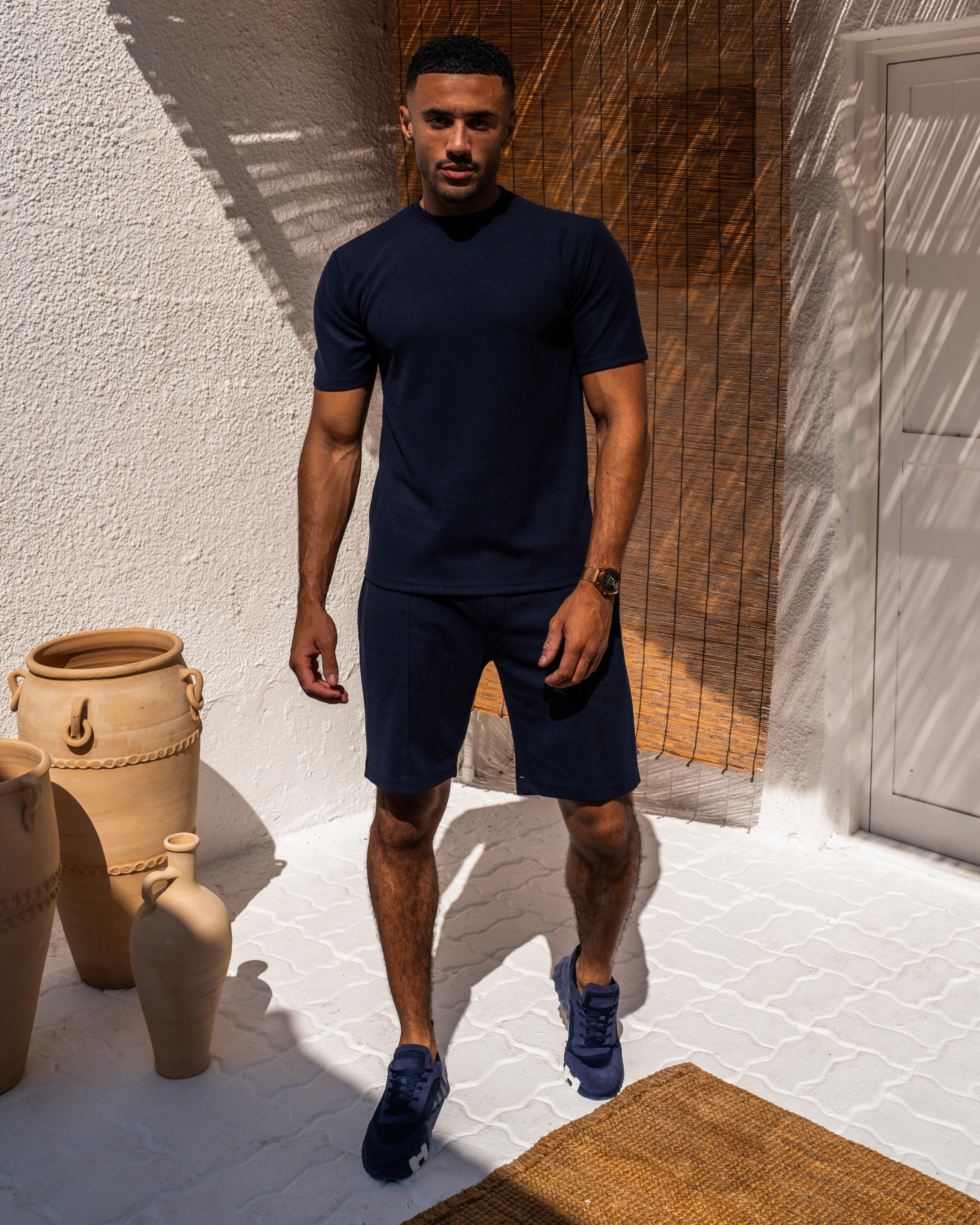 City Textured Shorts (Navy)