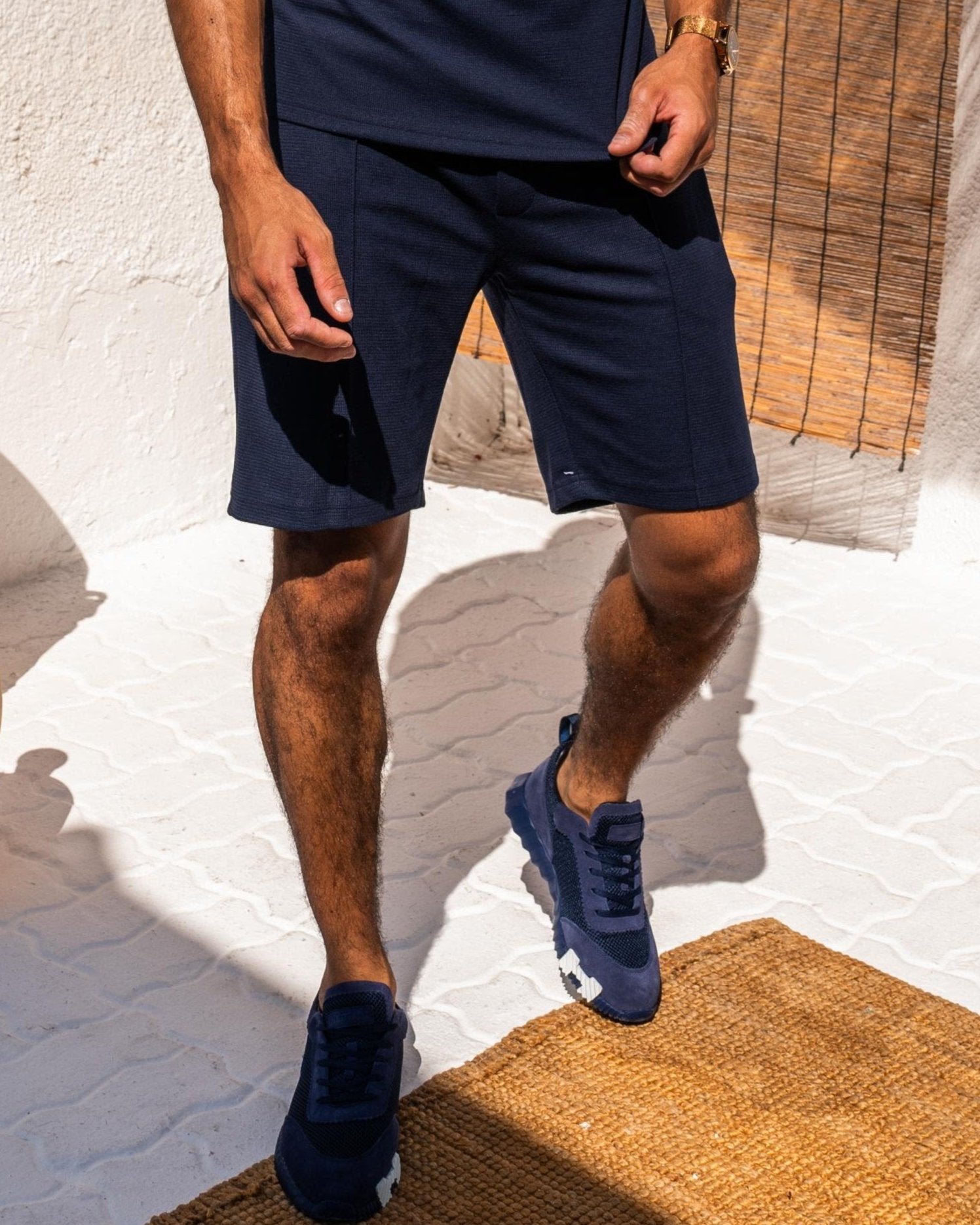 City Textured Shorts (Navy)