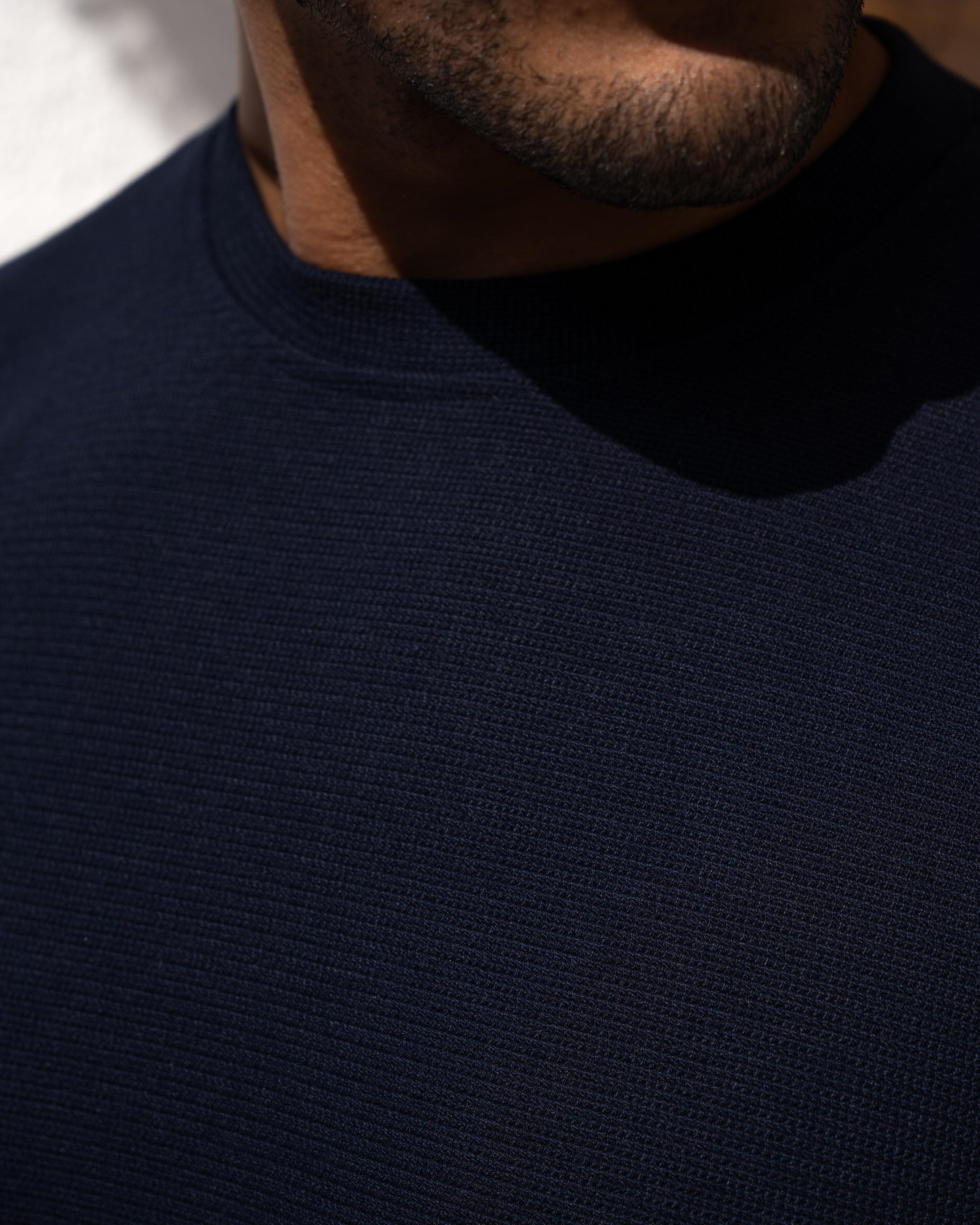 City Textured T-Shirt (Navy)