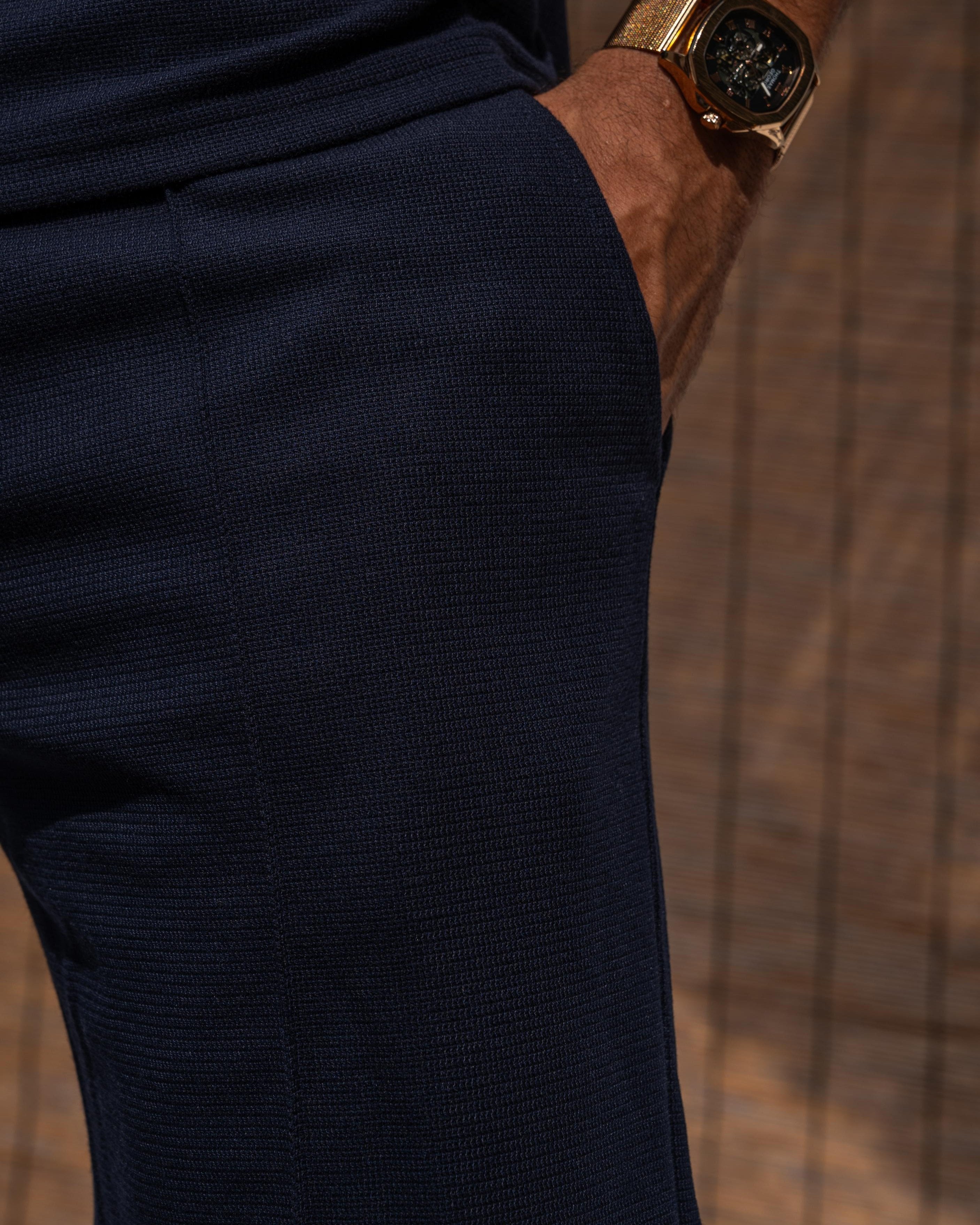 City Textured Shorts (Navy)