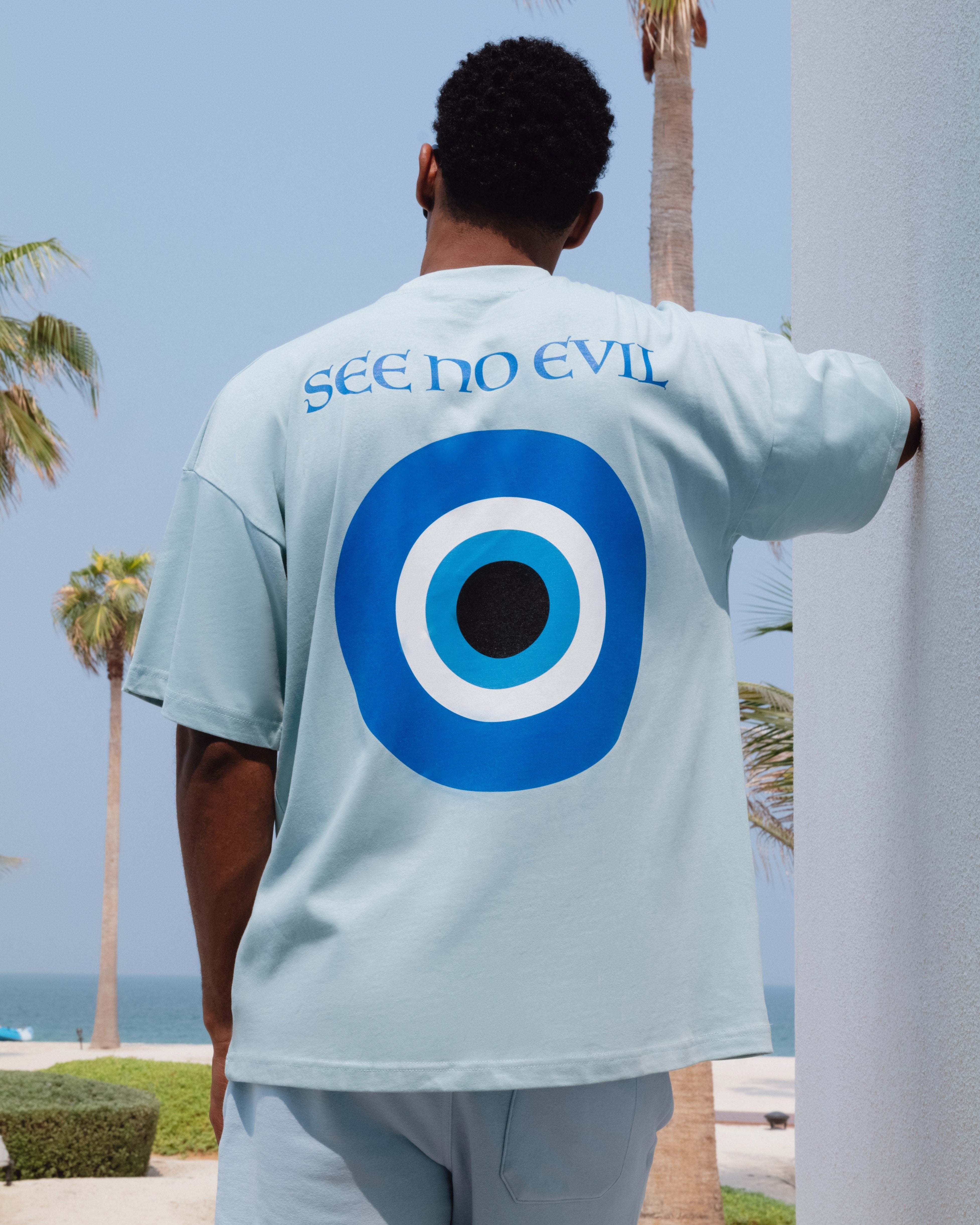 Evil Eye T-Shirt (Baby Blue)